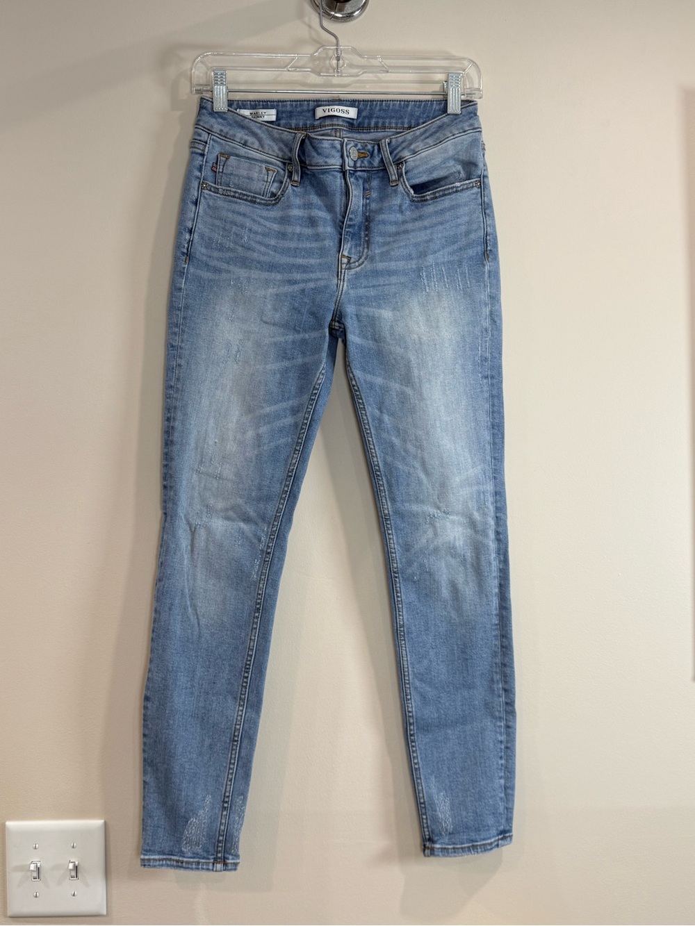 🔥VIGOSS Women's Light Blue Skinny Jeans Size 27 EC🔥